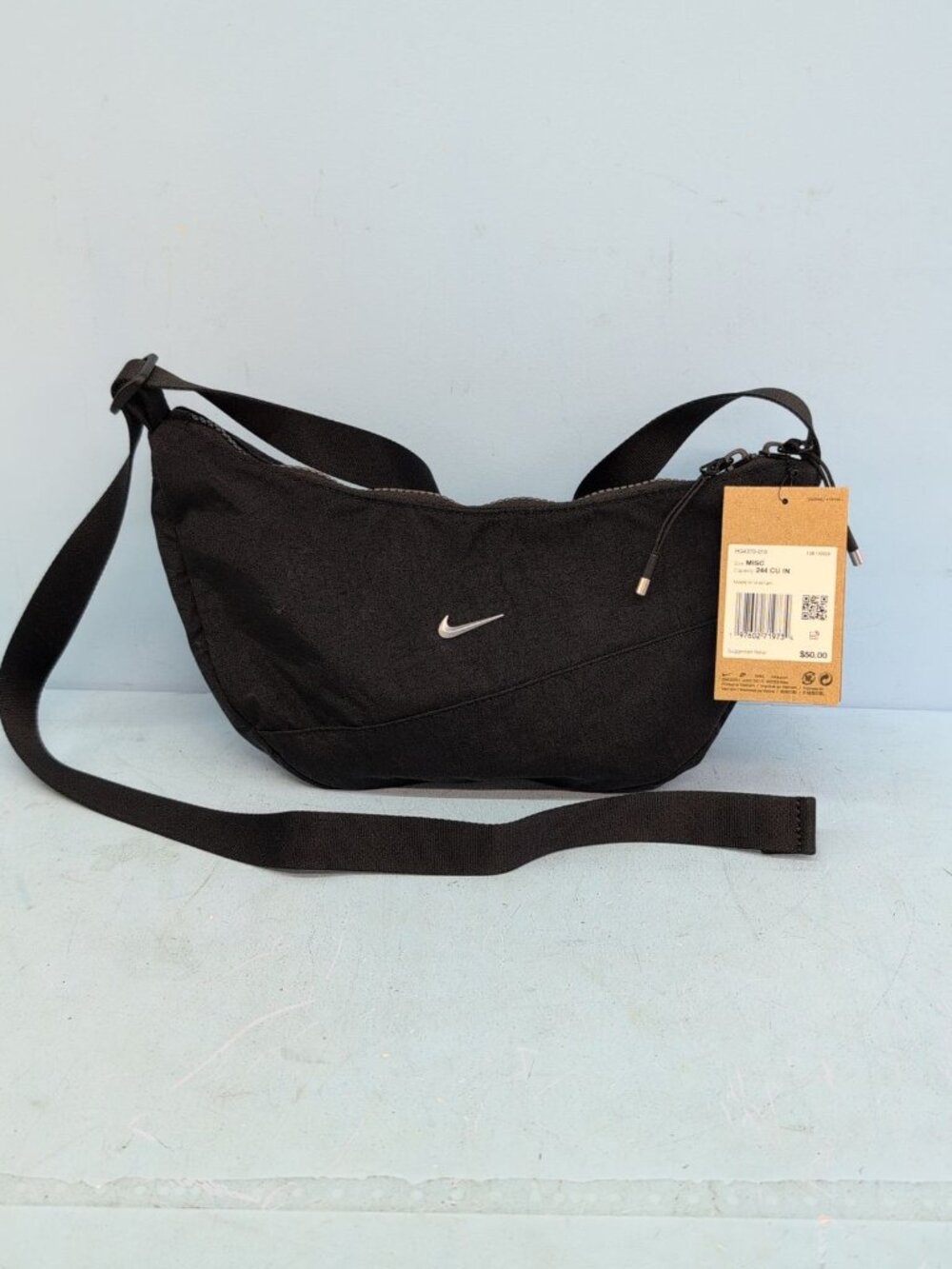 Nike Aura Crescent 4L Unisex Crossbody Bag Black HQ4370-010